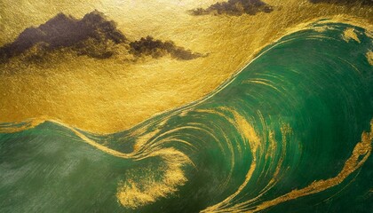 海、波、和風イメージのイラスト
