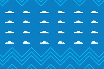Business clouds wave seamless pattern flat modern shapes background vector