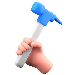 Hand Gesture Hold Hammer Construction