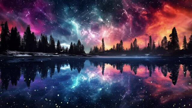 space background. an awe-inspiring astrophotography image of cosmic reflection. seamless looping overlay 4k virtual video animation background 