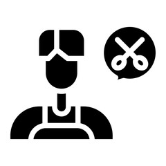 barber glyph icon