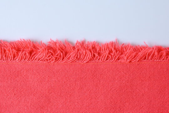 red fabric textile on white background, object for fashion cloth design