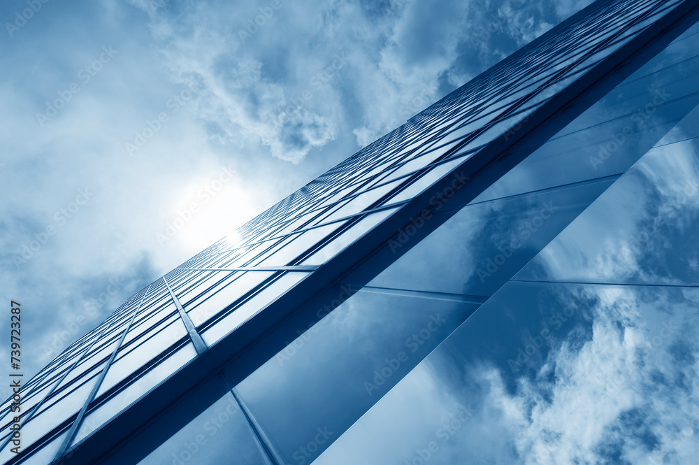 Poster exterior of modern architecture. building abstract background