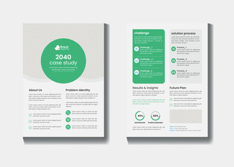 Case study flyer brochure poster cover design template