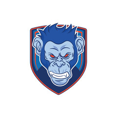 Monkey Esport Mascot Logo Design