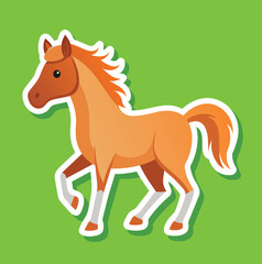 Cute horse with colors vector design