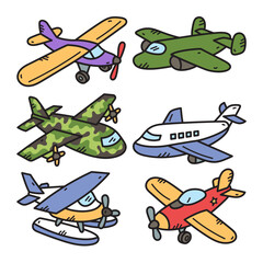 Plane Vector Doodle Illustration
