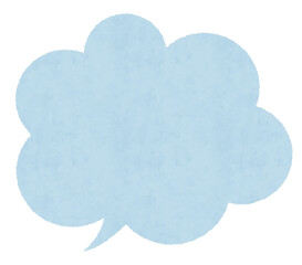 もくもくとした雲の様な吹き出しの水彩風ベクターイラスト