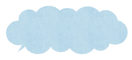もくもくとした雲の様な吹き出しの水彩風ベクターイラスト