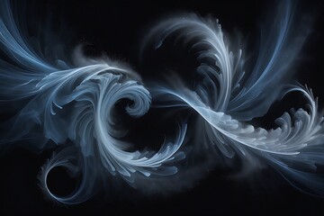 Ethereal Symphony A Beautiful and Serene Abstract Wallpaper on the black isolated background