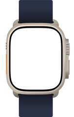 realistic apple watch mockup. Smart watch display, with blank screen for you design
