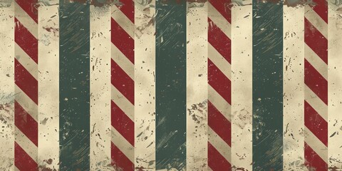 Antique barber pole stripes wallpaper, bold red and white, historical allure