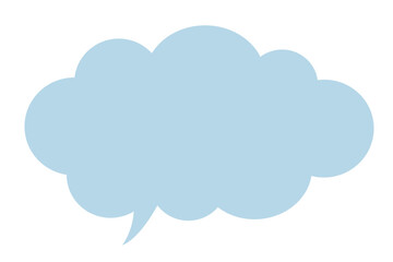 もくもくした雲の様なシンプルな吹き出しのベクターイラスト