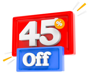 45 Off Icon 3D