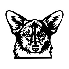 Peeking Corgi - Dog lover owner gift - Dog cut file - Peeking Dog Cut Stencil