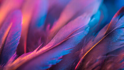 Feather pigeon macro photo. texture or background of colorful color beautiful art