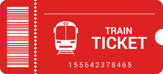Travel transport tickets with barcode on white background. Train ticket in flat design with barcode. Pass card for transport. Transport pictogram. Vector illustration EPS 10.