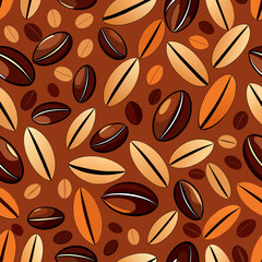 Obraz premium Coffee Beans Pattern - Seamless Background Design