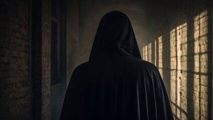 mysterious person in the dark