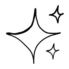 black and white stars