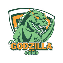 Godzilla Esport Mascot Logo Design