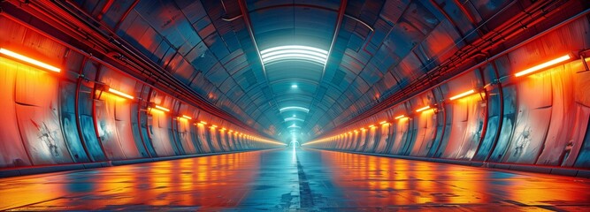 inside a metropolisian tunnel