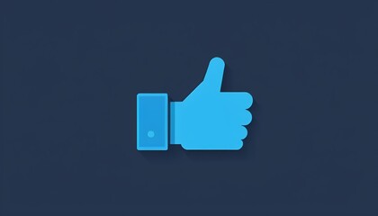 Obraz premium Flat Style Vector Illustration of Like Icon