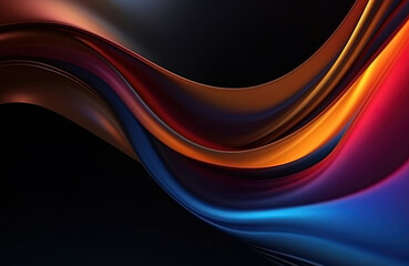 Multi-color gradient swirl wave abstract wave background futuristic banner