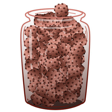 Illustration of a cookie jar. Perfect to complement your design