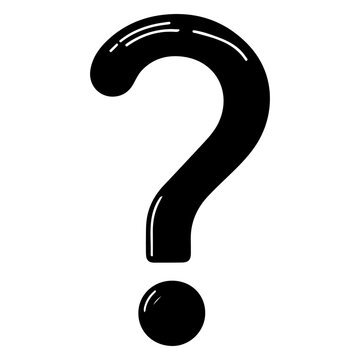 recommend clip art: question mark symbol black outline art icon. hand drawing . mark sign doodle style design flat vector