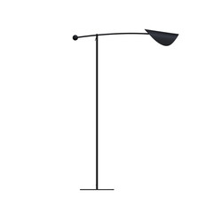 floor lamp isolated on transparent background, interior lighting, 3D illustration, cg render
