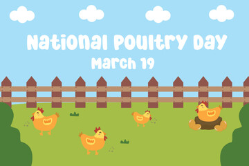 vector graphic of National Poultry Day ideal for National Poultry Day celebration.