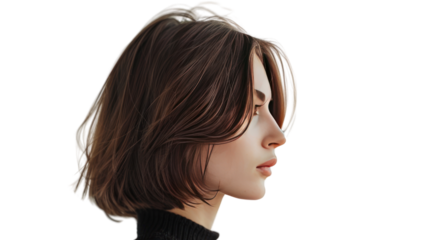 Young casual woman style isolated on transparent and white background.PNG image
