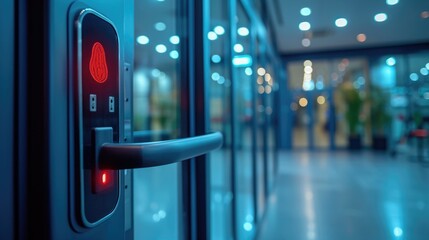 Advanced Biometric Door Lock in Corporate Office
