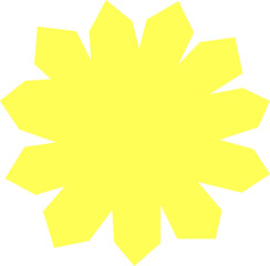 Yellow Cut-out Flower