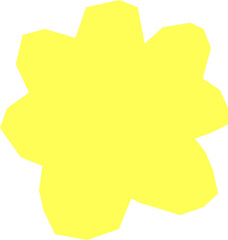 Yellow Cut-out Flower
