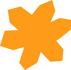 Orange Cut-out Flower