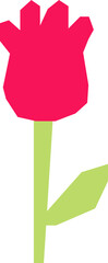 Red Cut-out Flower