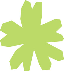 Green Cut-out Flower