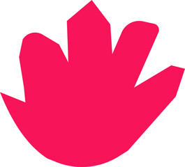 Red Cut-out Flower