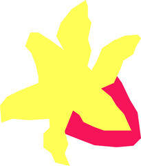 Yellow Cut-out Flower
