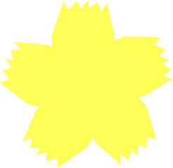 Yellow Cut-out Flower