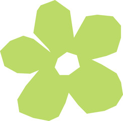 Green Cut-out Flower