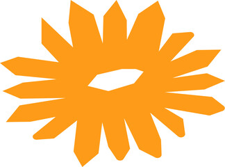 Orange Cut-out Flower
