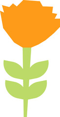 Orange Cut-out Flower