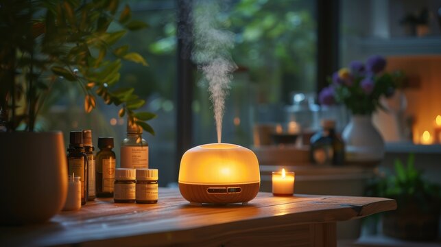 Aromatherapy Diffuser with Essential Oils and Candles