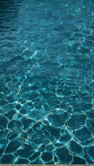 Fototapeta na wymiar blue water waves, water texture blending the tranquility of pools, ocean waves