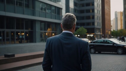 person walking in the city