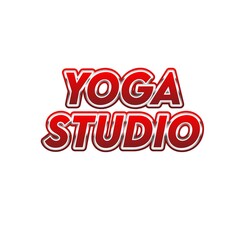 3D Yoga studio text poster