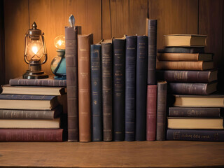 Reading Haven: A Collection of Books on a Table Bookstore world book day celebration